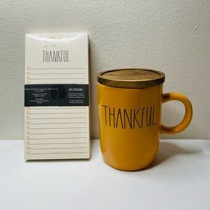 2pc RAE DUNN BUNDLE ✨SET OF  (2)  NOTEPADS THANKFUL AND GRATEFUL 
& ONE TALL MUG